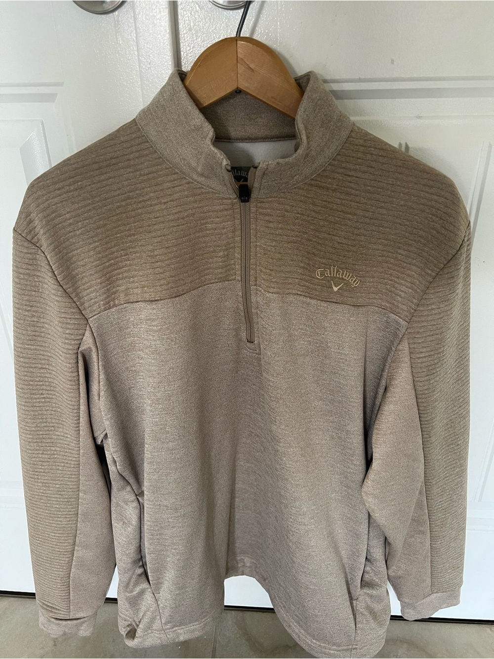 Callaway Men’s Half-Zip Pullover Sweater - Taupe